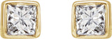 14K Yellow Gold .05 CTW Natural Diamond Bezel-Set Earrings