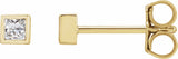 14K Yellow 1/6 CTW Lab-Grown Diamond Bezel Earrings