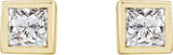 14K Yellow 1/6 CTW Lab-Grown Diamond Bezel Earrings