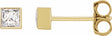 14K Yellow 1/5 CTW Lab-Grown Diamond Bezel-Set Earrings