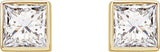 14K Yellow Gold 5/8 CTW Lab-Grown Diamond Bezel-Set Earrings