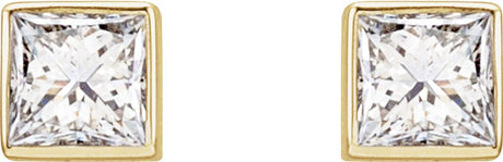 14K Yellow 1/5 CTW Lab-Grown Diamond Bezel Earrings