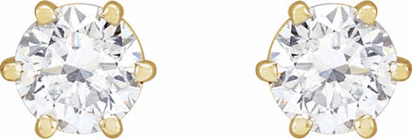 14K Yellow 1 CTW Lab-Grown Diamond Earrings