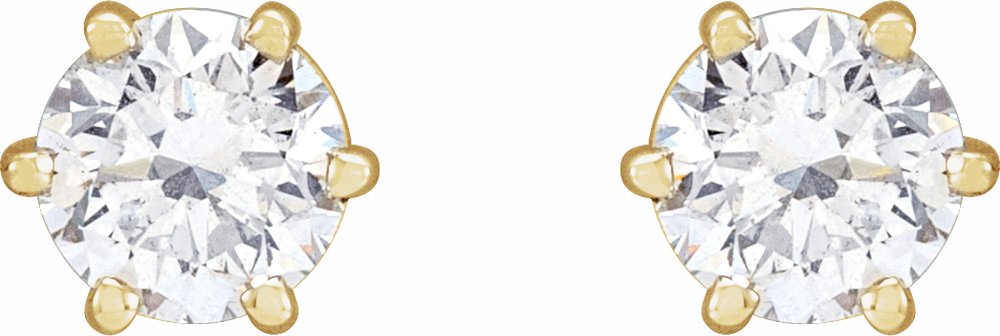 14K Yellow 1 CTW Lab-Grown Diamond Earrings