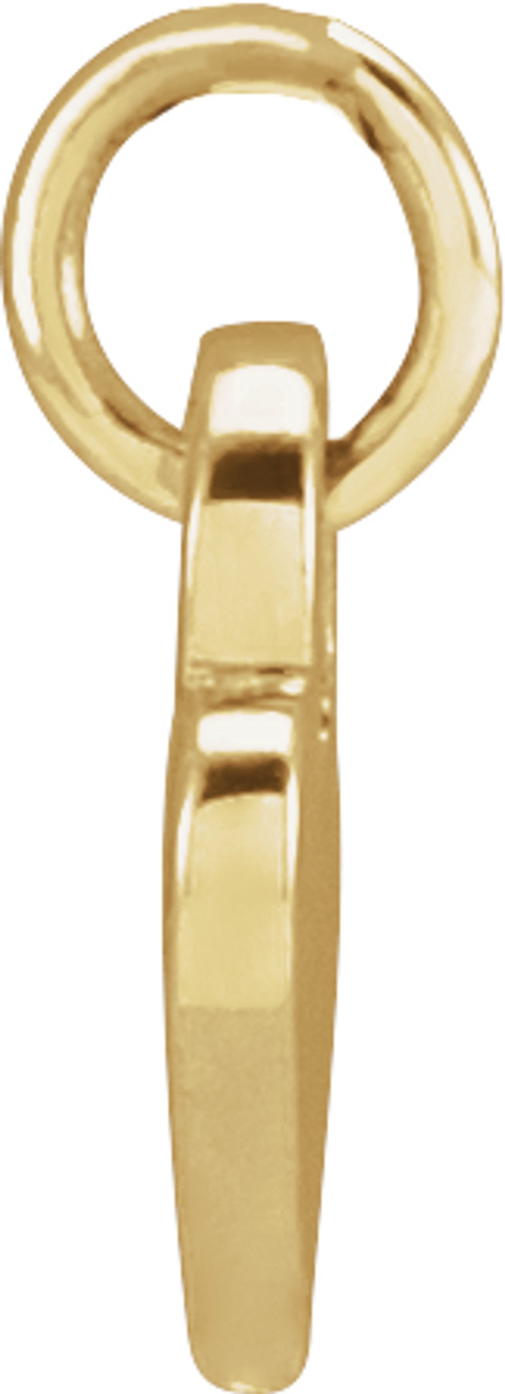 14K Yellow Gold 7.9x4.9 mm Engravable Heart Pendant