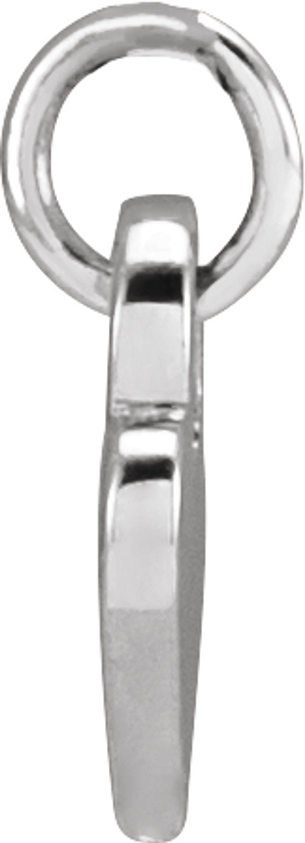 14K White 7.9x4.9 mm Engravable Heart Pendant