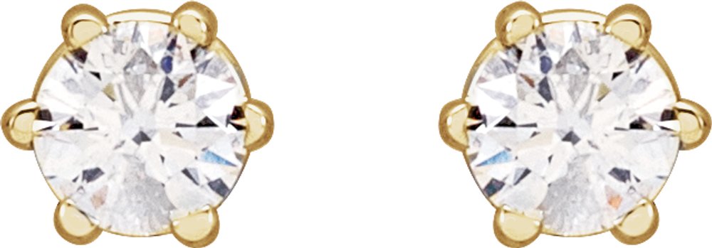 14K Yellow 1/6 CTW Lab-Grown Diamond Earrings