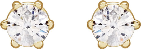 14K Yellow 1/6 CTW Lab-Grown Diamond Earrings