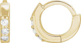 14K Yellow Gold .05 CTW Natural Diamond Hinged 8 mm Hoop Earrings