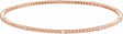 14K Rose Gold 1/3 CTW Natural Diamond Beaded Bangle 7 3/4" Bracelet