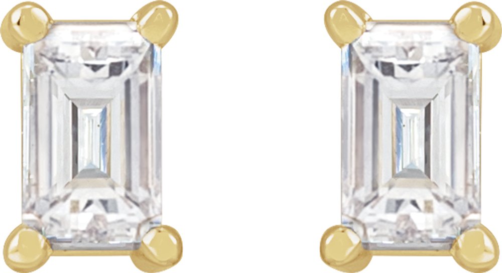 14K Yellow 1/5 CTW Lab-Grown Diamond Stud Earrings