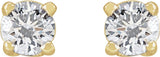 14K Yellow 1/5 CTW Lab-Grown Diamond Stud Earrings