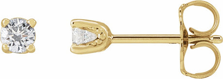 14K Yellow 1/5 CTW Lab-Grown Diamond Stud Earrings