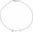 14K White Gold Script Mrs 6 1/2-7 1/2" Bracelet