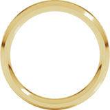 14K Yellow Gold 5 mm Milgrain Beveled-Edge Comfort-Fit Flat Band Size 11