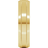 14K Yellow Gold 5 mm Milgrain Beveled-Edge Comfort-Fit Flat Band Size 11