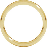 14K Yellow 4 mm Milgrain Beveled-Edge Comfort-Fit Flat Band Size 8.5