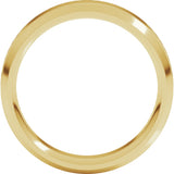 10K Yellow Gold 6 mm Milgrain Beveled-Edge Comfort-Fit Flat Band Size 10.5