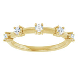 14K Yellow Gold 1/3 CTW Natural Diamond Knife-Edge Anniversary Band