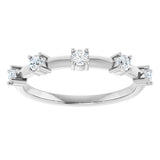 14K White Gold 1/3 CTW Lab-Grown Diamond Knife-Edge Anniversary Band