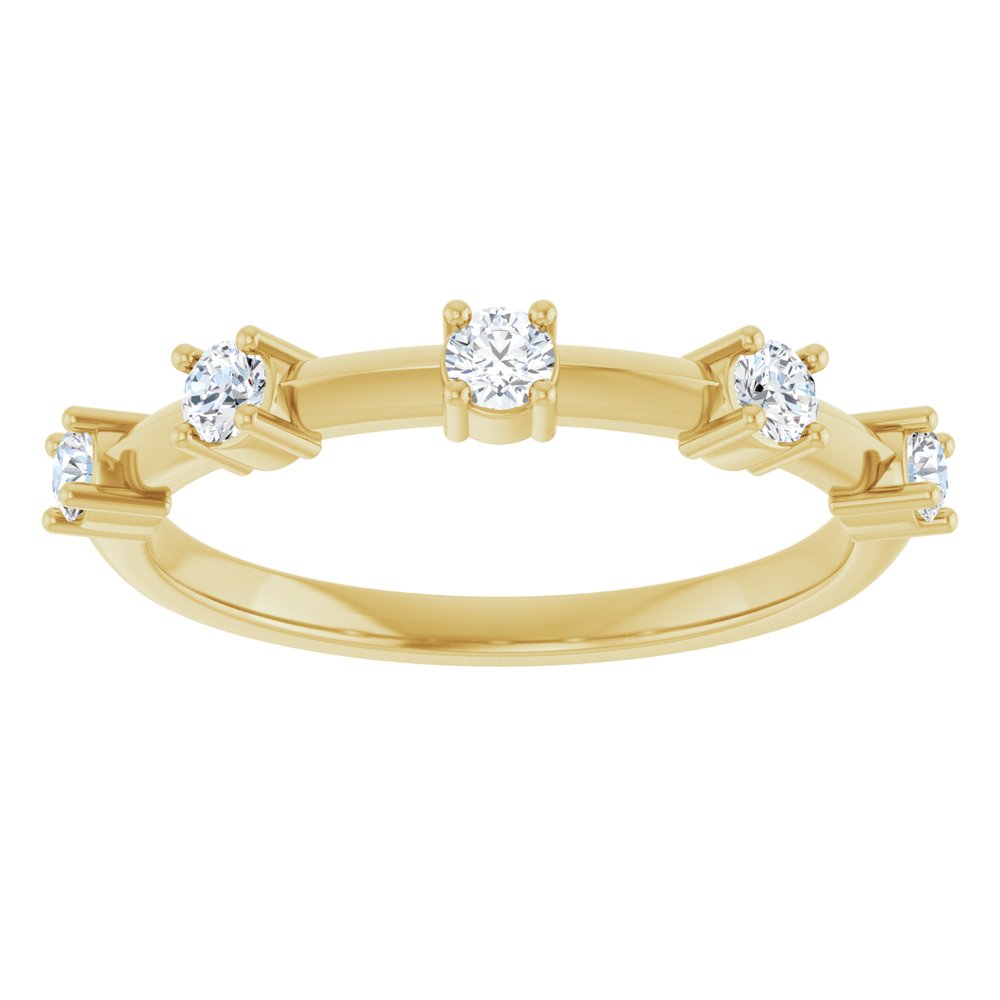 14K Yellow 1/3 CTW Natural Diamond Knife-Edge Anniversary Band