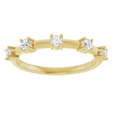 14K Yellow 1/3 CTW Natural Diamond Knife-Edge Anniversary Band