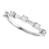 14K White 1/3 CTW Natural Diamond Knife-Edge Anniversary Band