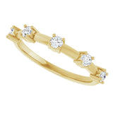 14K Yellow Gold 1/3 CTW Lab-Grown Diamond Knife-Edge Anniversary Band