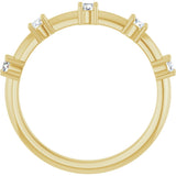 14K Yellow 1/3 CTW Natural Diamond Knife-Edge Anniversary Band