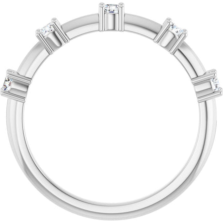 14K White Gold 1/3 CTW Lab-Grown Diamond Knife-Edge Anniversary Band