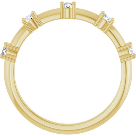 14K Yellow Gold 1/3 CTW Natural Diamond Knife-Edge Anniversary Band