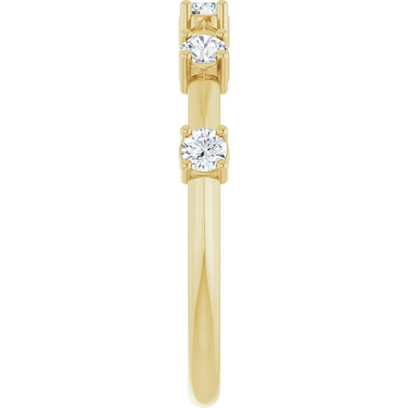 14K Yellow Gold 1/3 CTW Lab-Grown Diamond Knife-Edge Anniversary Band