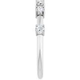 14K White Gold 1/3 CTW Lab-Grown Diamond Knife-Edge Anniversary Band