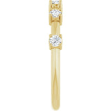 14K Yellow 1/3 CTW Natural Diamond Knife-Edge Anniversary Band