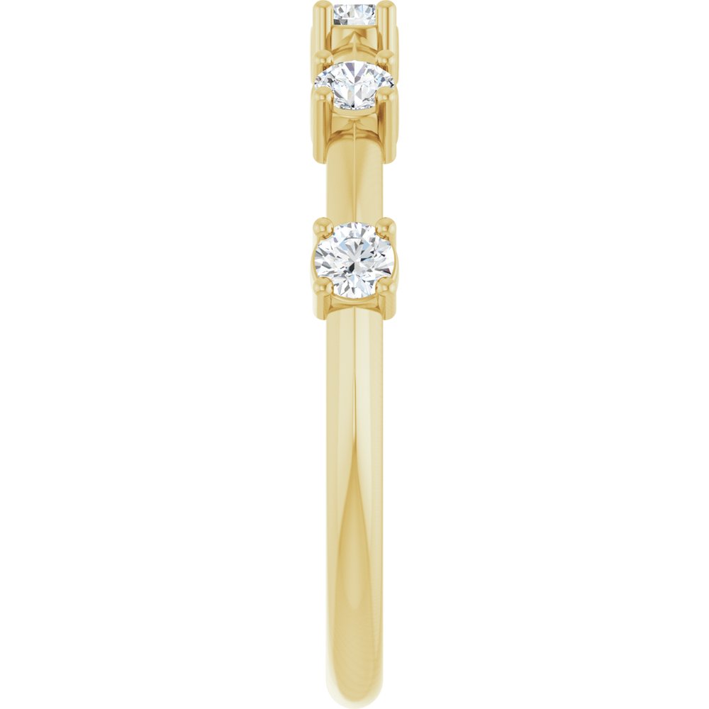 14K Yellow Gold 1/3 CTW Natural Diamond Knife-Edge Anniversary Band