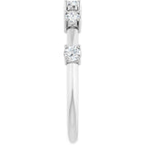 14K White 1/3 CTW Natural Diamond Knife Edge Anniversary Band