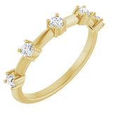 14K Yellow Gold 1/3 CTW Natural Diamond Knife-Edge Anniversary Band