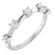 14K White Gold 1/3 CTW Natural Diamond Knife-Edge Anniversary Band