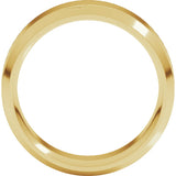 14K Yellow 8 mm Milgrain Beveled-Edge Comfort-Fit Flat Band Size 10.5