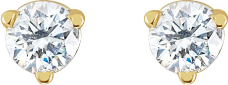 14K Yellow Gold .03 CTW Natural Diamond Earrings