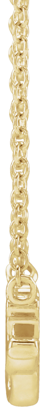18K Yellow Gold-Plated Sterling Silver Lowercase Script Gigi 18" Necklace