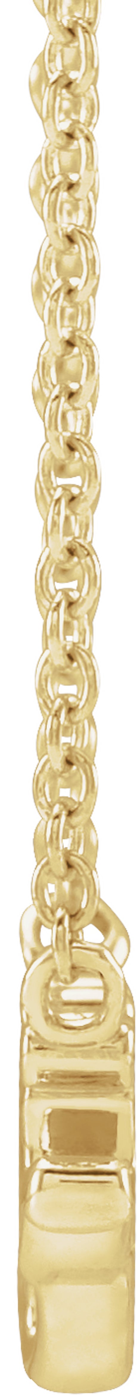 18K Yellow Gold-Plated Sterling Silver Lowercase Script Gigi 18" Necklace