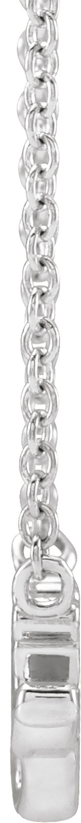 14K White Gold Lowercase Script Gigi 18" Necklace