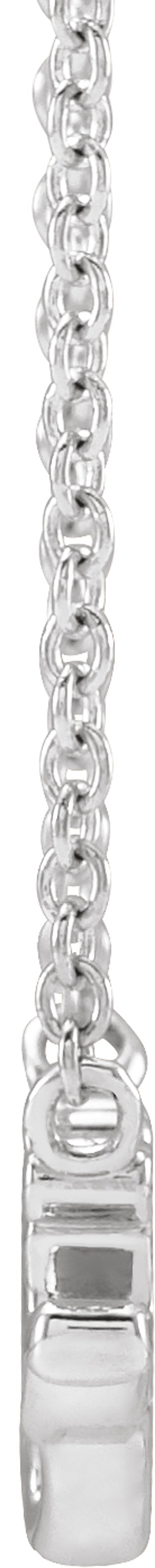 14K White Gold Lowercase Script Gigi 18" Necklace