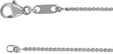 Platinum 1 mm Diamond-Cut Box 16" Chain