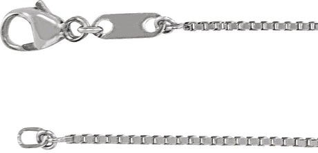 Platinum 1 mm Diamond-Cut Box 18" Chain