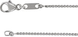 Platinum 1 mm Diamond-Cut Box 18" Chain