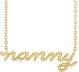 14K Yellow Gold Nanny 18" Necklace