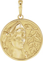 14K Yellow 22x15 mm Athena Pendant