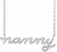 14K White Nanny 18" Necklace